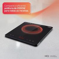 Cooktop de Indução HQ 1 Boca Portátil 2000W Preto HQ-IDS2001P 220V - 6