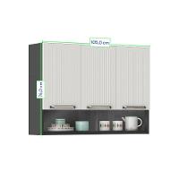 Armário De Cozinha Compacta 105cm Em Aço Grafite/off White Itatiaia Midi Pop Art I3 - 3