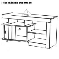 Rack Bancada Para Tv 50 Pol 1p 122 Cm Pinho Arly Pinho