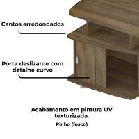 Rack Bancada Para Tv 50 Pol 1p 122 Cm Pinho Arly Pinho - 5