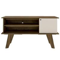 Rack Bancada Para Tv 50 Pol 1p 120 Cm Pinho Off White Arly Pinho Off White - 1