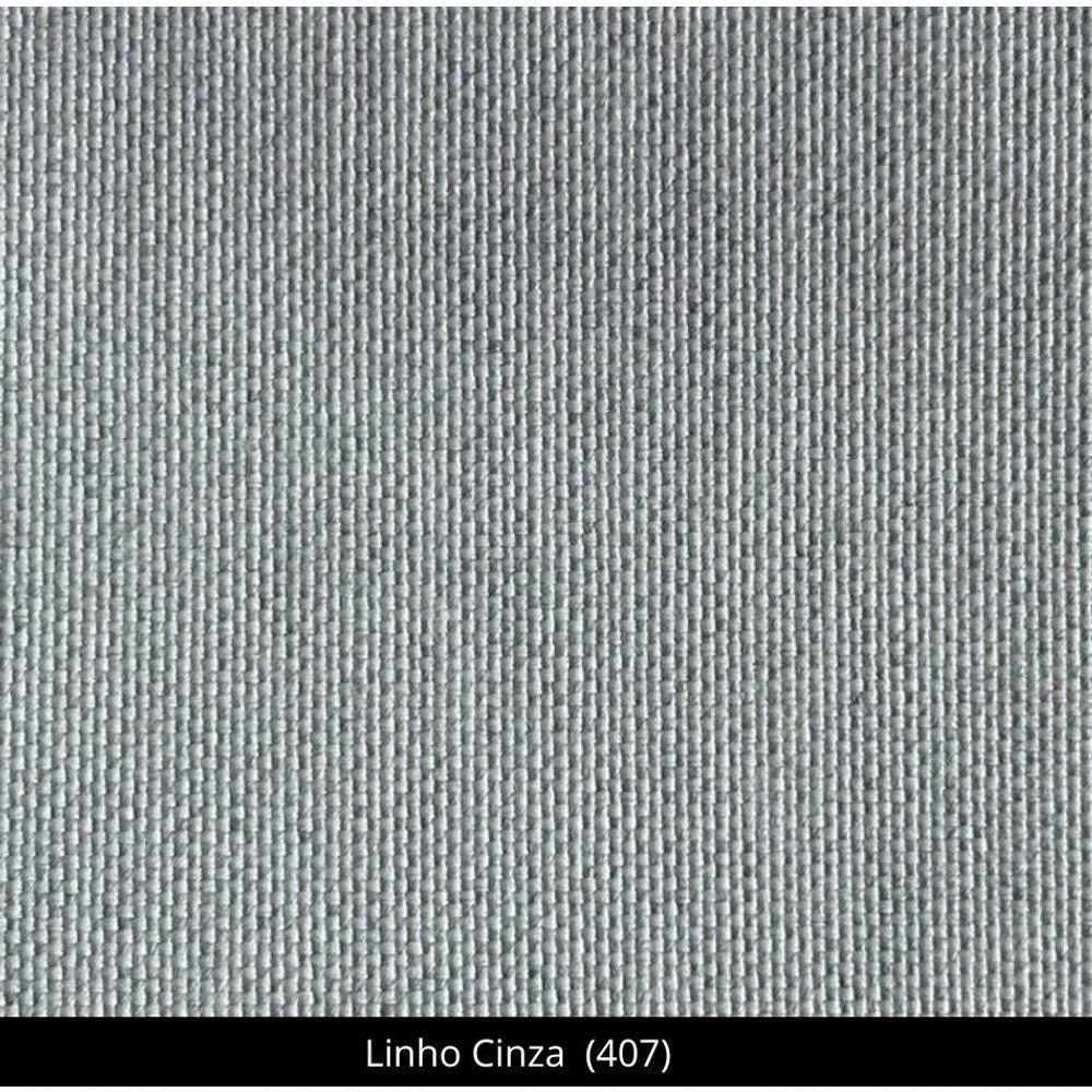 Kit Com 6 Cadeiras Cecília Madeira Maciça Assentos Estofados Para Mesa De Jantar Linho Cinza 407 - 7