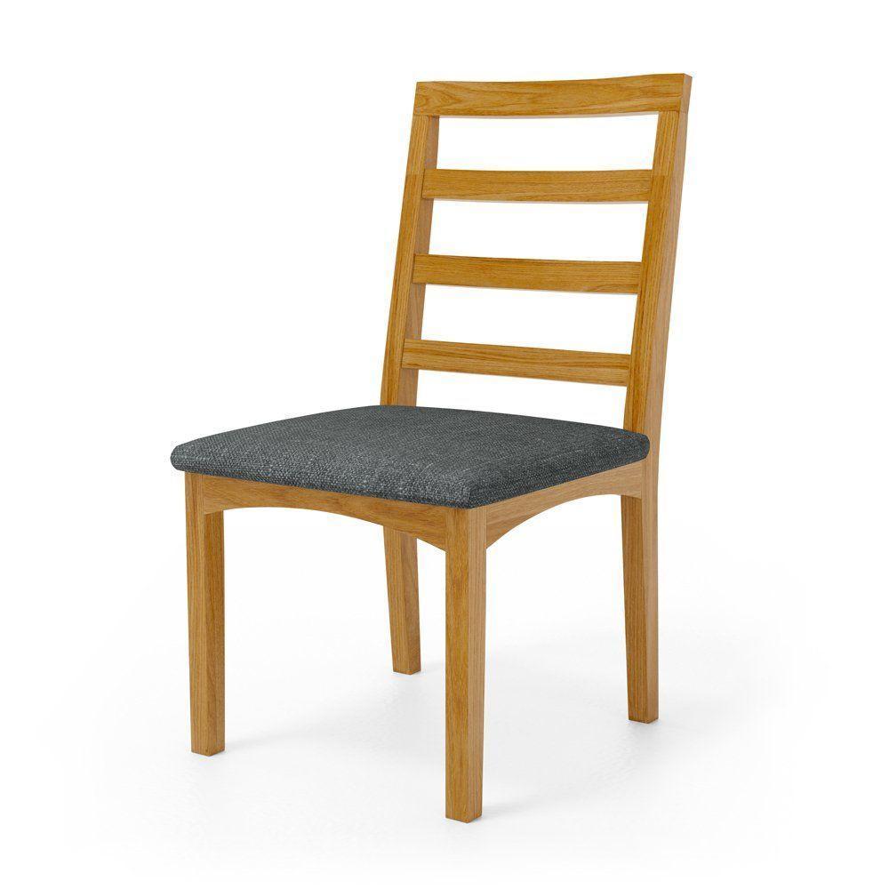 Kit Com 6 Cadeiras Cecília Madeira Maciça Assentos Estofados Para Mesa De Jantar Linho Chumbo 406 - 3