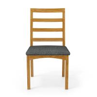 Kit Com 6 Cadeiras Cecília Madeira Maciça Assentos Estofados Para Mesa De Jantar Linho Chumbo 406