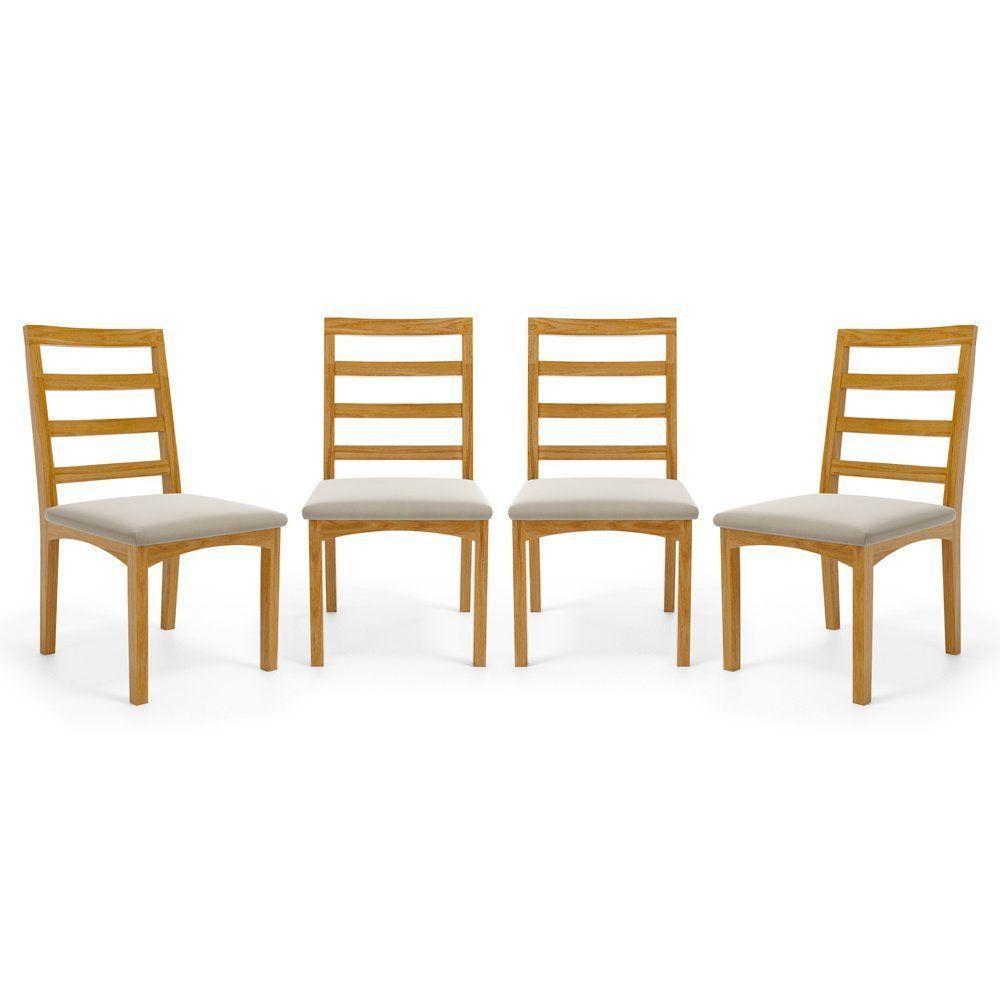 Kit Com 4 Cadeiras Cecília Madeira Maciça Assentos Estofados Para Mesa De Jantar Veludo Bege 102 - 1
