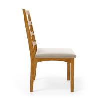 Kit Com 4 Cadeiras Cecília Madeira Maciça Assentos Estofados Para Mesa De Jantar Veludo Bege 102 - 8