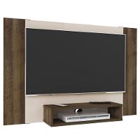 Painel Supenso Para Tv 47 Pol 120 Cm Pinho Ripado Off White Arly Pinho Ripado Off White - 2