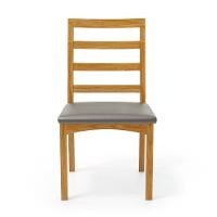 Kit Com 4 Cadeiras Cecília Madeira Maciça Assentos Estofados Para Mesa De Jantar Veludo Chumbo 109