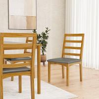 Kit Com 4 Cadeiras Cecília Madeira Maciça Assentos Estofados Para Mesa De Jantar Veludo Chumbo 109 - 6