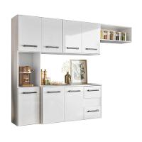 Kit Cozinha Juliete Suspensa - 7 Portas 2 Gavetas - Branco - Nicioli - 1