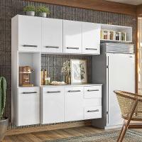 Kit Cozinha Juliete Suspensa - 7 Portas 2 Gavetas - Branco - Nicioli - 2