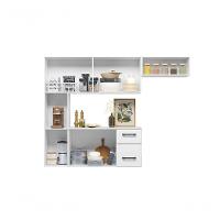 Kit Cozinha Juliete Suspensa - 7 Portas 2 Gavetas - Branco - Nicioli - 4