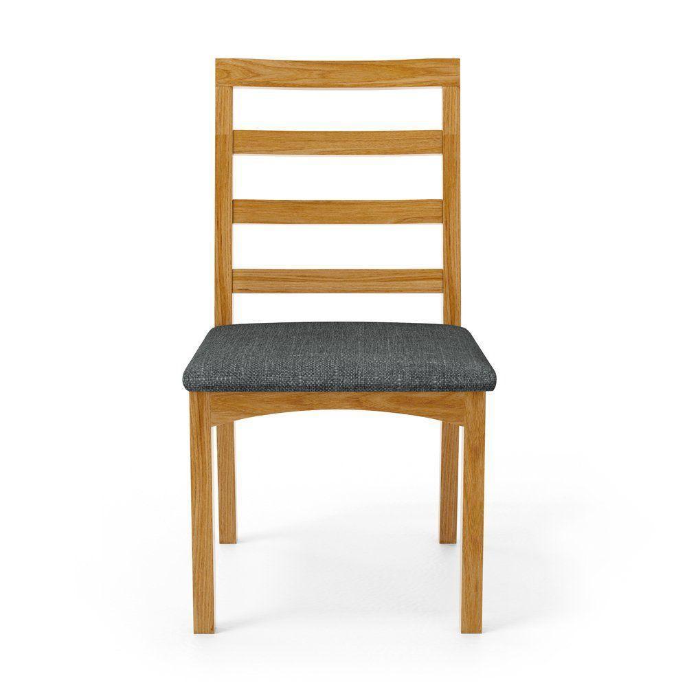Kit Com 2 Cadeira Cecília Encosto E Pés De Madeira Maciça Assento Estofada Para Mesa De Jantar Linho Chumbo 406 - 8