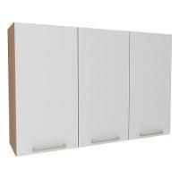 Armario Aereo 3 Portas 120 Cm Mdp Cz3109 Freijo Branco Tecno Mobili Freijo Branco - 1
