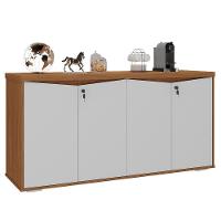 Balcão Para Escritório Com Chave 148cm Corp A06 Freijó-branco - Mpozenato - 1