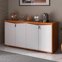 Balcão Para Escritório Com Chave 148cm Corp A06 Freijó-branco - Mpozenato - 2