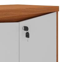 Balcão Para Escritório Com Chave 148cm Corp A06 Freijó-branco - Mpozenato - 6