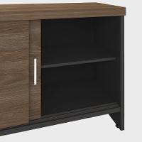 Balcão Para Escritório 160cm Tamburato A06 Marrom-preto - Mpozenato - 3