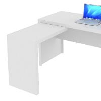 Mesa De Canto Para Escritório 3 Gavetas Me4106 Branco - Tecno Mobili - 3