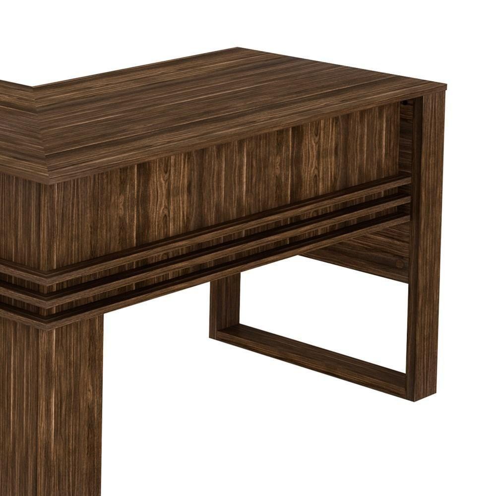Mesa Para Escritório Em L Me4145 Nogal-nogal - Tecno Mobili - 4