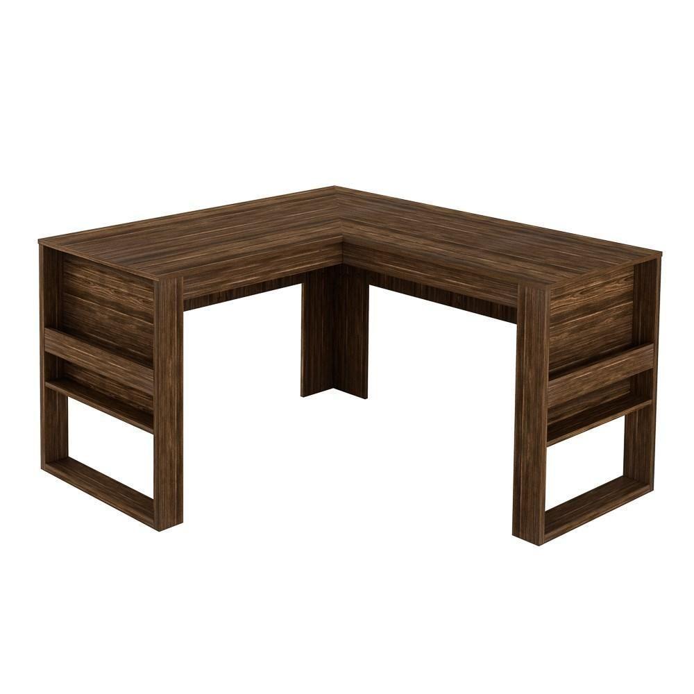 Mesa Para Escritório Em L Me4145 Nogal-nogal - Tecno Mobili - 5