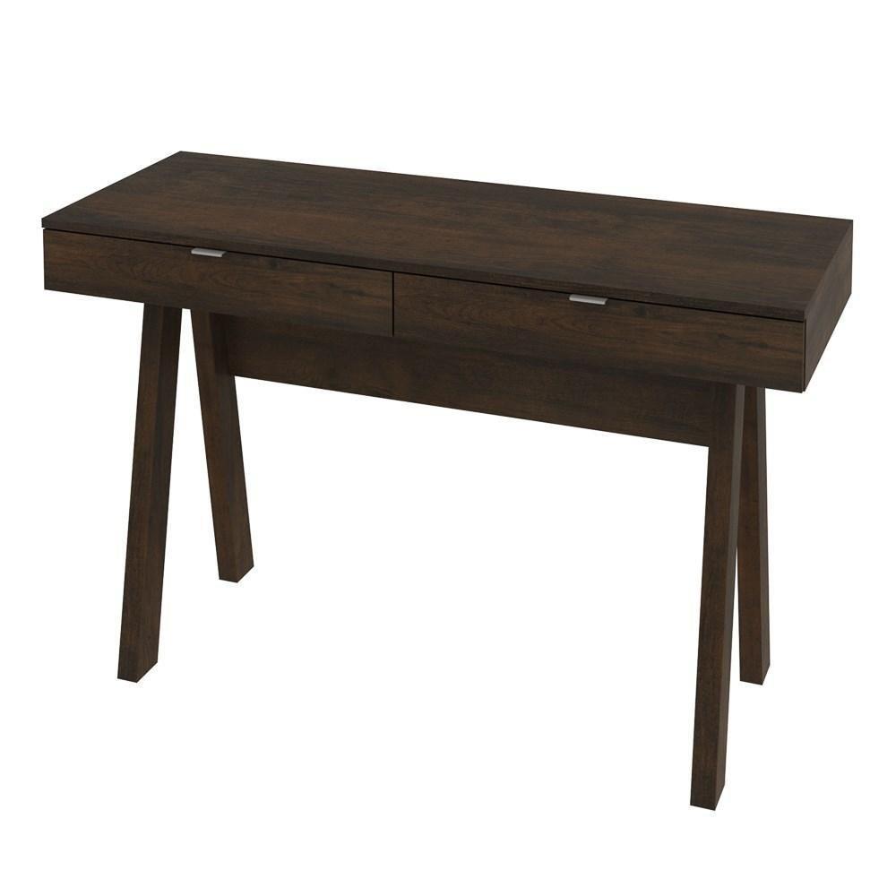 Mesa Para Escritório 2 Gavetas Me4128 Rústico - Tecno Mobili - 5