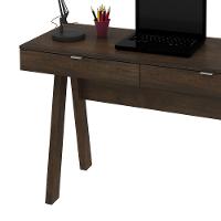 Mesa Para Escritório 2 Gavetas Me4128 Rústico - Tecno Mobili