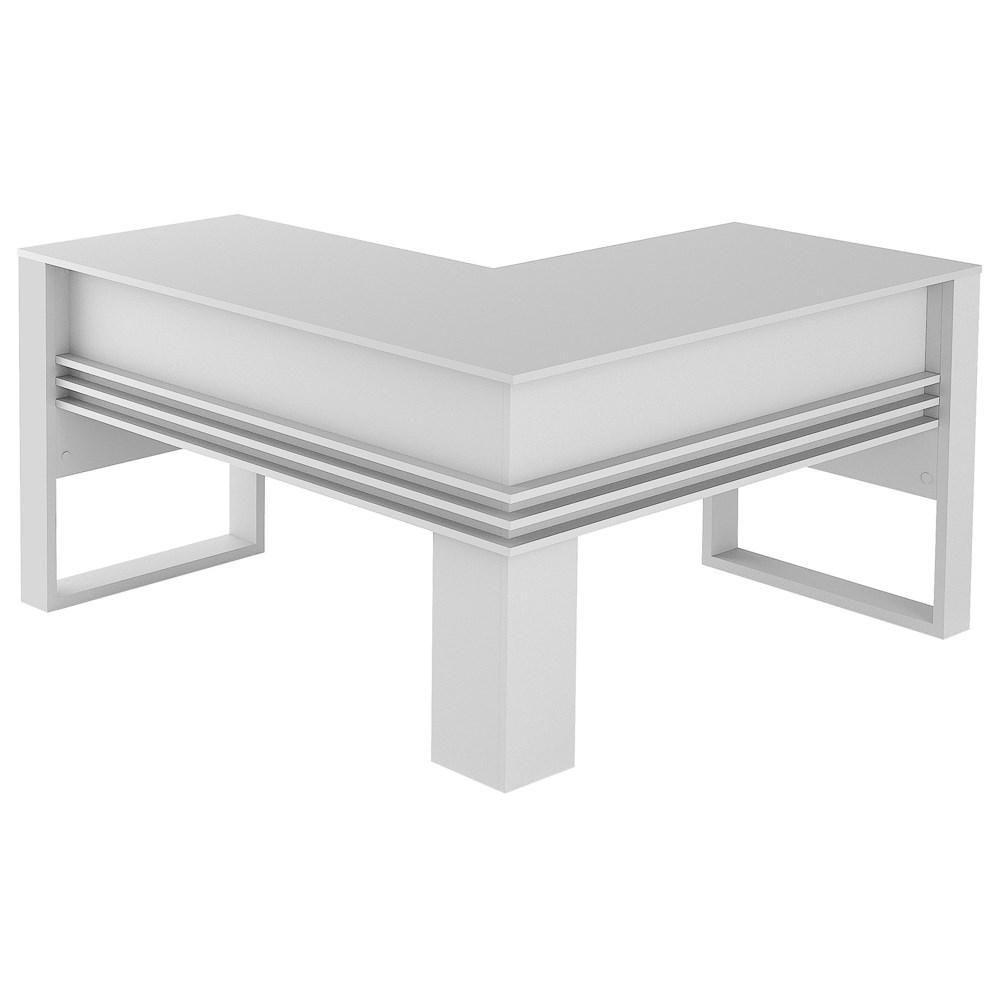 Mesa Para Escritório Em L Me4145 Branco-branco - Tecno Mobili - 1