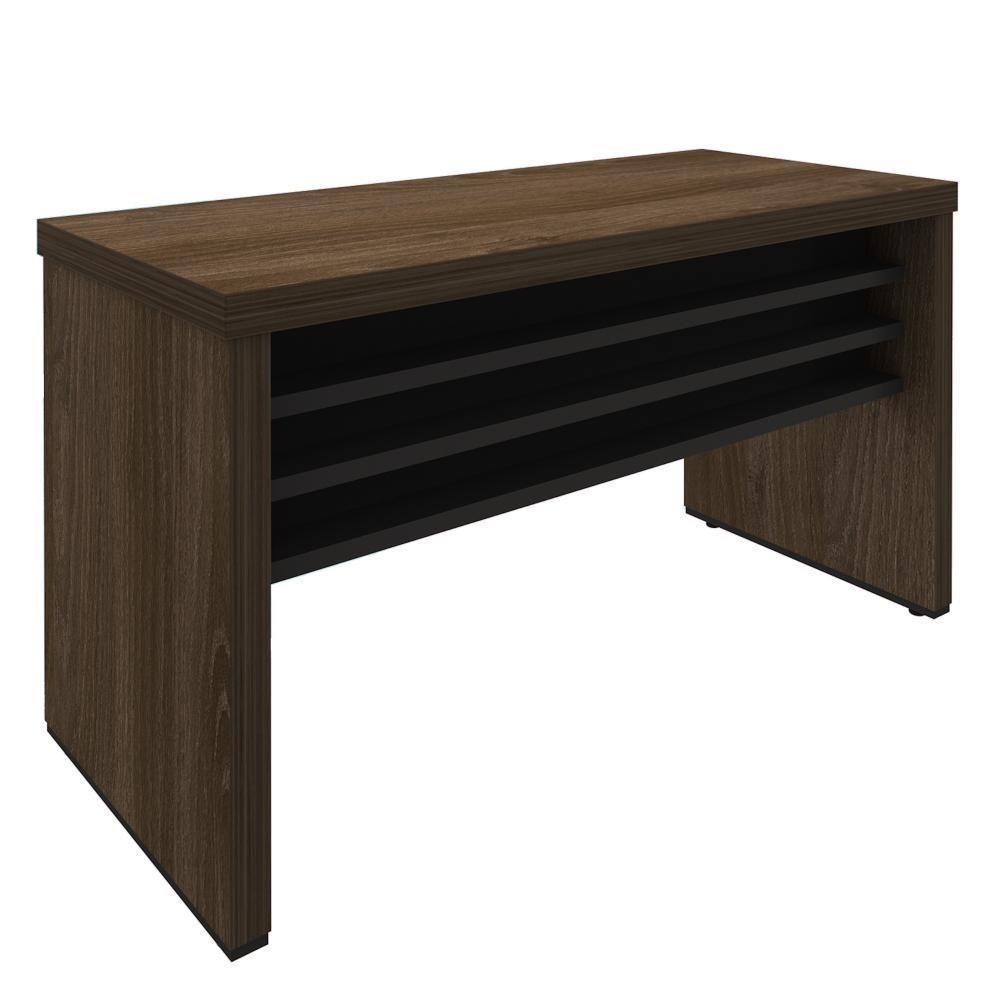 Mesa Para Escritório 135cm Tamburato A06 Marrom-preto - Mpozenato - 8