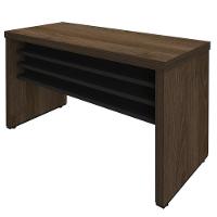Mesa Para Escritório 135cm Tamburato A06 Marrom-preto - Mpozenato - 1