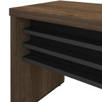 Mesa Para Escritório 135cm Tamburato A06 Marrom-preto - Mpozenato - 3