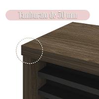 Mesa Para Escritório 135cm Tamburato A06 Marrom-preto - Mpozenato - 6