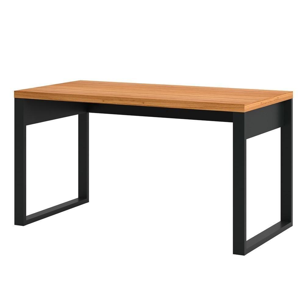 Mesa Escritório Estilo Industrial F20 Freijó-preto Fosco - Pradel - 1