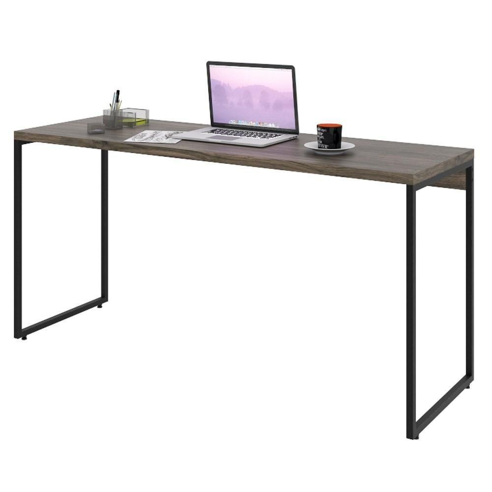 Mesa De Escritório Escrivaninha 150cm Dynamica Industrial C08 Carvalho Dark - Mpozenato - 1