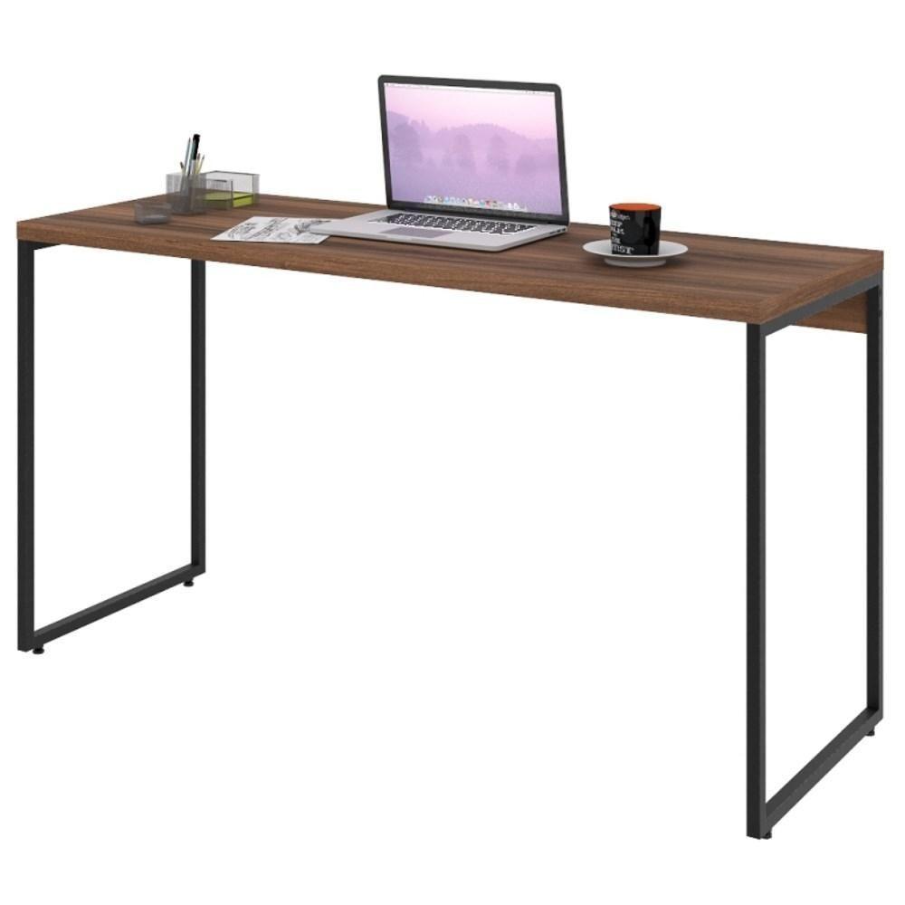 Mesa De Escritório Escrivaninha 135cm Dynamica Industrial C08 Nogal - Mpozenato - 1