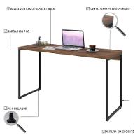 Mesa De Escritório Escrivaninha 135cm Dynamica Industrial C08 Nogal - Mpozenato - 3