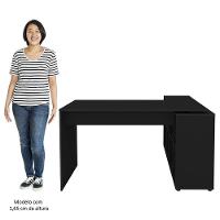 Conjunto Escritório Home Office 4 Peças Side A06 Preto - Mpozenato - 9