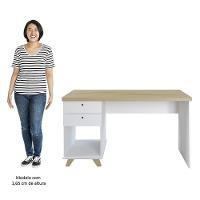 Conjunto Escritório Home Office 3 Peças Elai A06 Olmo-branco - Mpozenato - 7