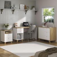 Conjunto Escritório Home Office 3 Peças Elai A06 Olmo-branco - Mpozenato - 9