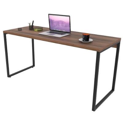 Mesa De Escritório Office 150cm Estilo Industrial Prisma C08 Nogal - Mpozenato