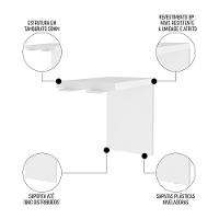 Conjunto Escritório Home Office 5 Peças Corp A06 Carvalho-branco - Mpozenato - 9