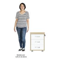 Conjunto Escritório Home Office 3 Peças Mesa Em L Corp A06 Carvalho-branco - Mpozenato - 9