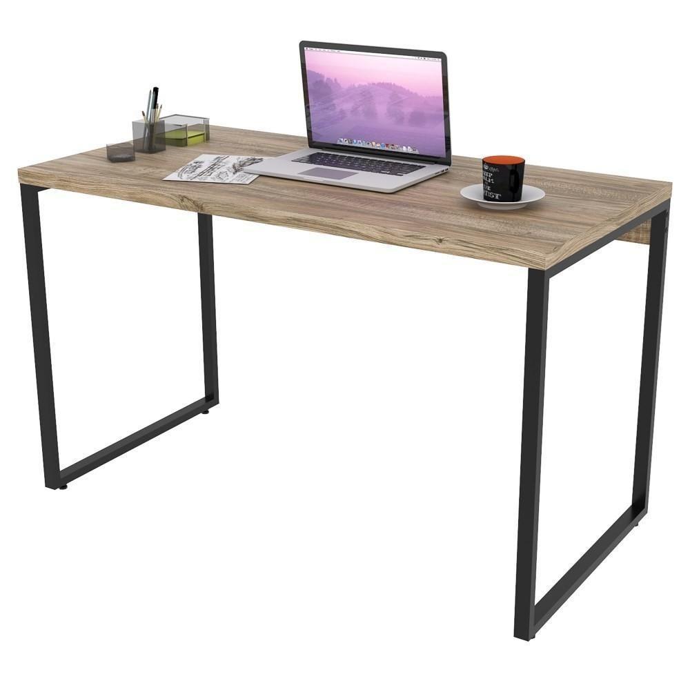 Mesa De Escritório Office 135cm Estilo Industrial Prisma C08 Carvalho - Mpozenato - 1