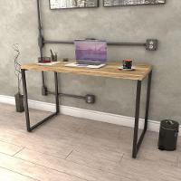 Mesa De Escritório Office 135cm Estilo Industrial Prisma C08 Carvalho - Mpozenato - 2