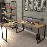 Mesa De Escritório Office Em L 150x150cm Estilo Industrial Prisma C08 Carvalho - Mpozenato - 2