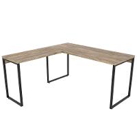 Mesa De Escritório Office Em L 150x150cm Estilo Industrial Prisma C08 Carvalho - Mpozenato - 5