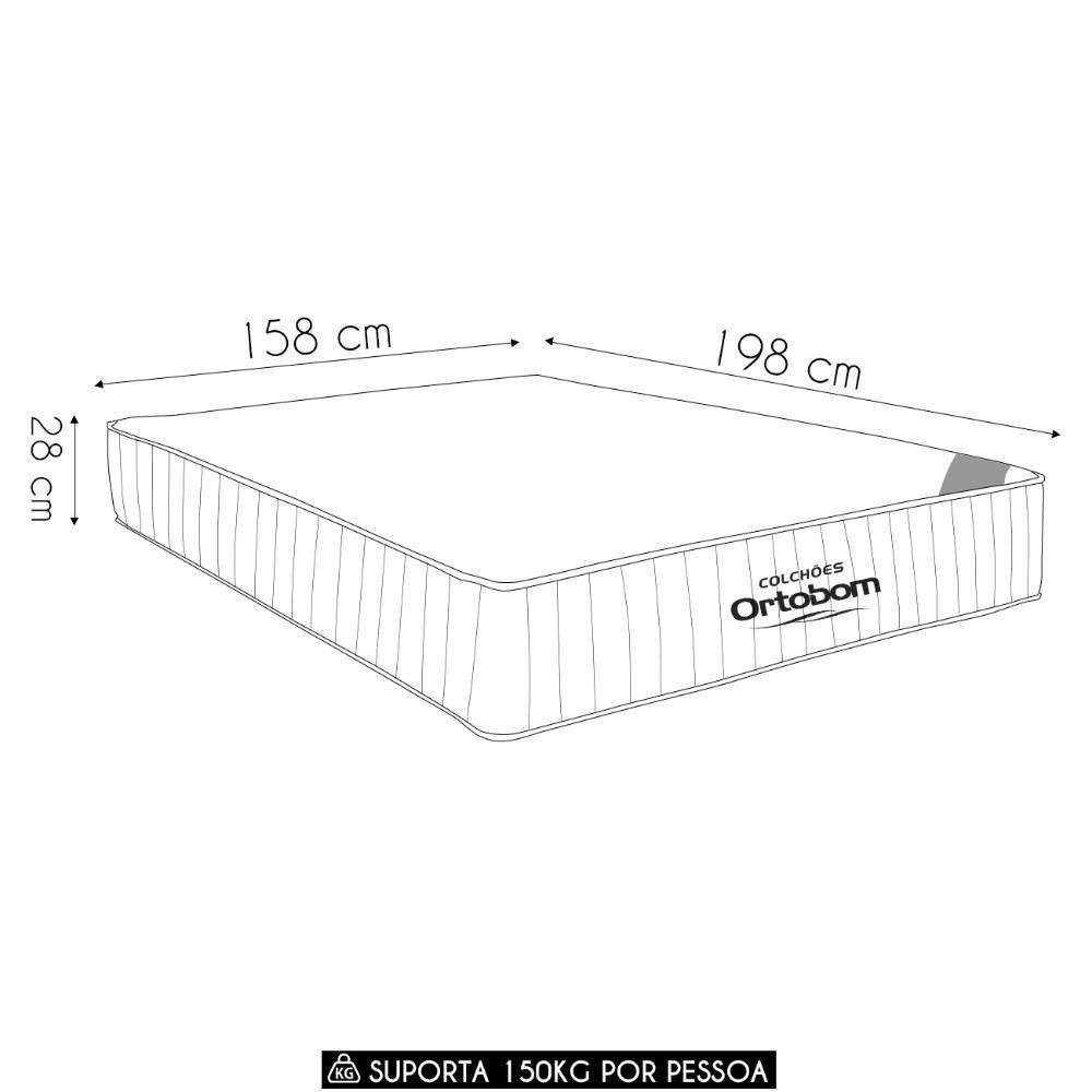 Colchão Casal Queen Highfoam Bordado Espuma Hr45 158x198x28cm - Ortobom - 3