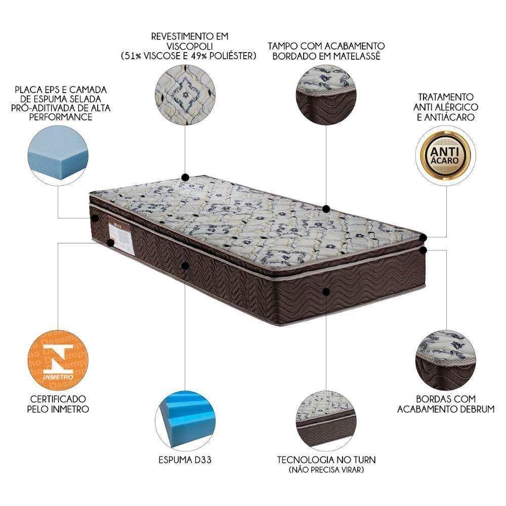 Colchão Solteiro Iso 1.5.0 Espuma D45 Viscopoli 78x188x18cm - Ortobom - 3