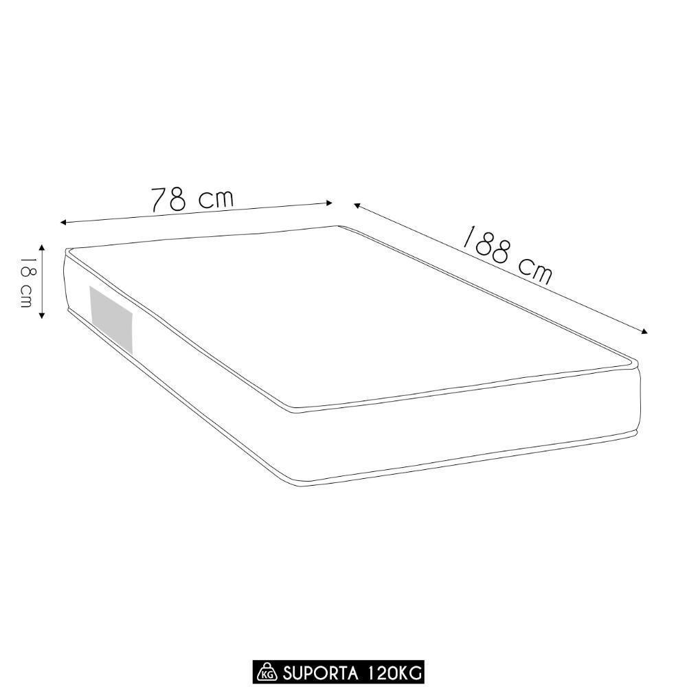 Colchão Solteiro Iso 1.5.0 Espuma D45 Viscopoli 78x188x18cm - Ortobom - 4