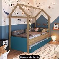 Cama Infantil Casinha Com Auxiliar Infix C06 Aveiro-azul - Mpozenato - 2